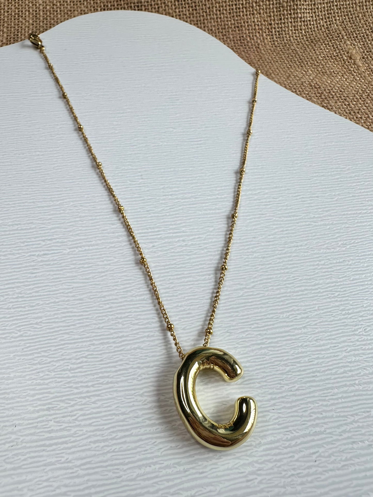 Bubble Initial Necklace