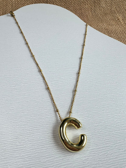 Bubble Initial Necklace