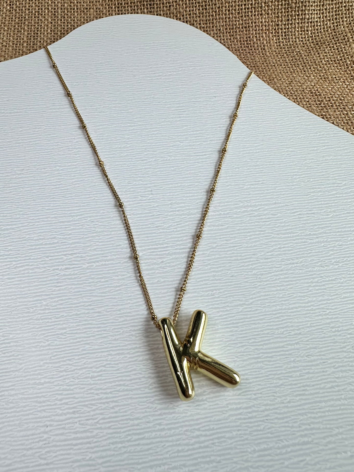 Bubble Initial Necklace