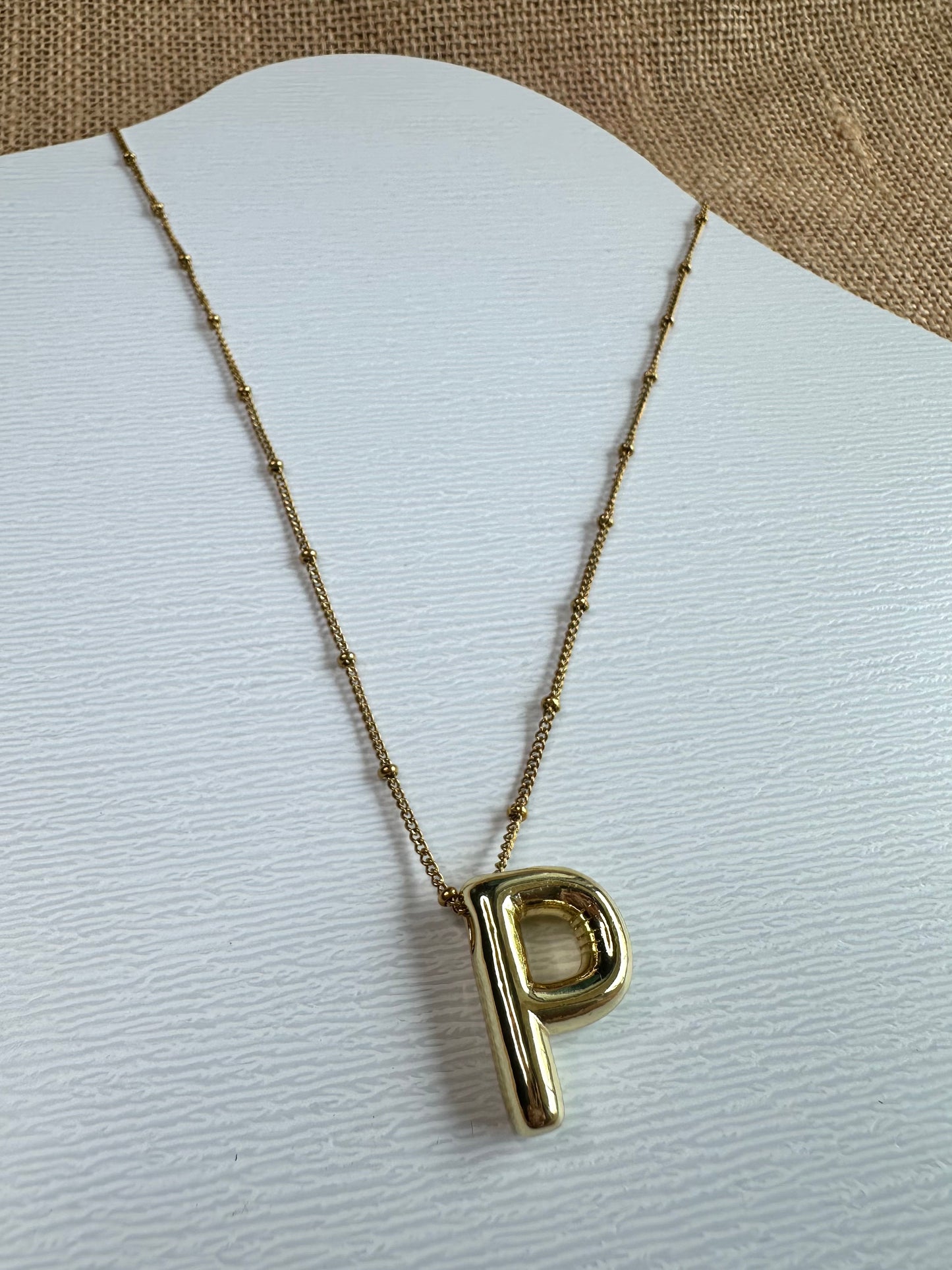 Bubble Initial Necklace