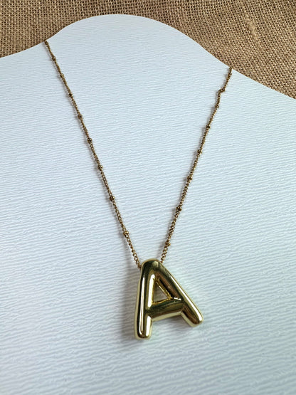 Bubble Initial Necklace
