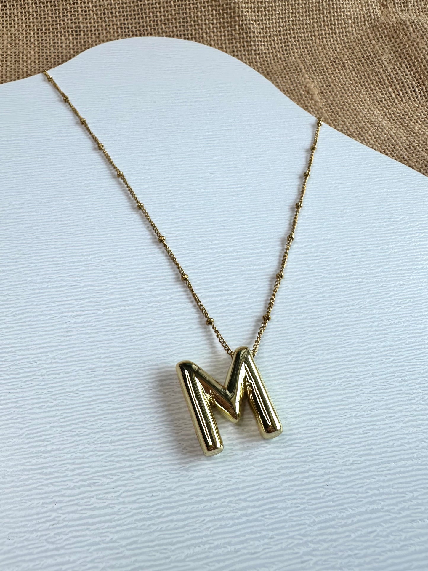 Bubble Initial Necklace