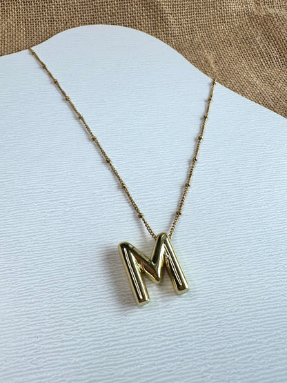 Bubble Initial Necklace