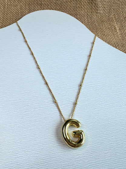 Bubble Initial Necklace