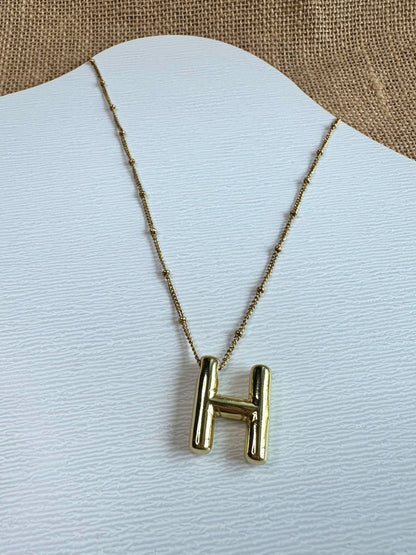 Bubble Initial Necklace