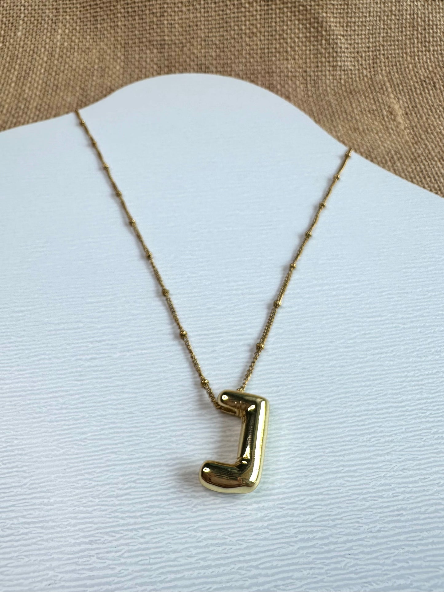 Bubble Initial Necklace