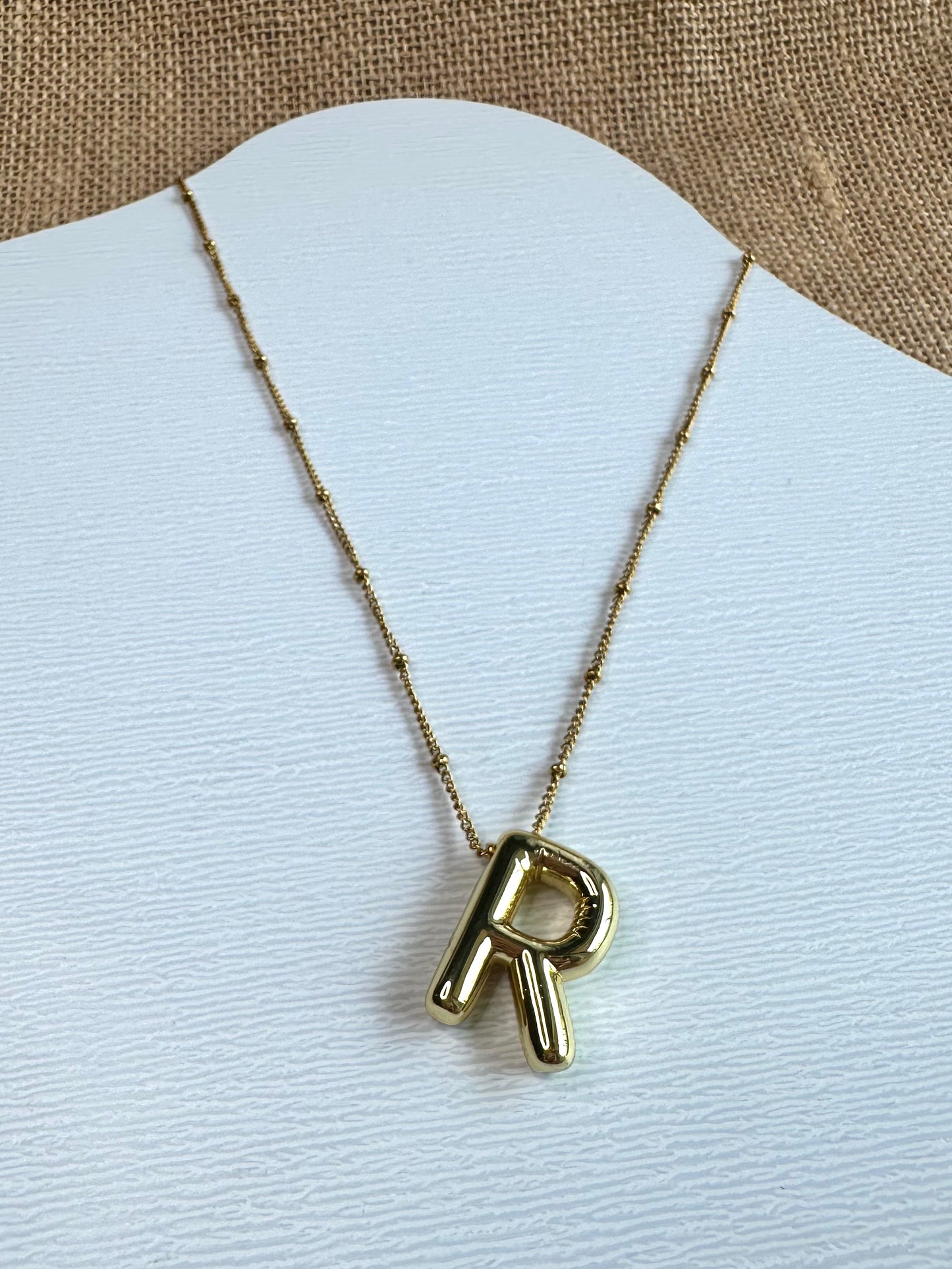Bubble Initial Necklace