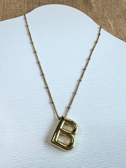 Bubble Initial Necklace