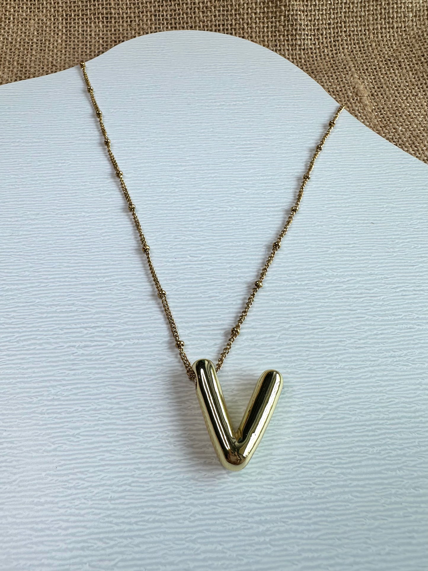 Bubble Initial Necklace