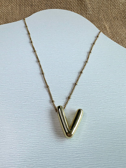 Bubble Initial Necklace