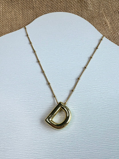 Bubble Initial Necklace