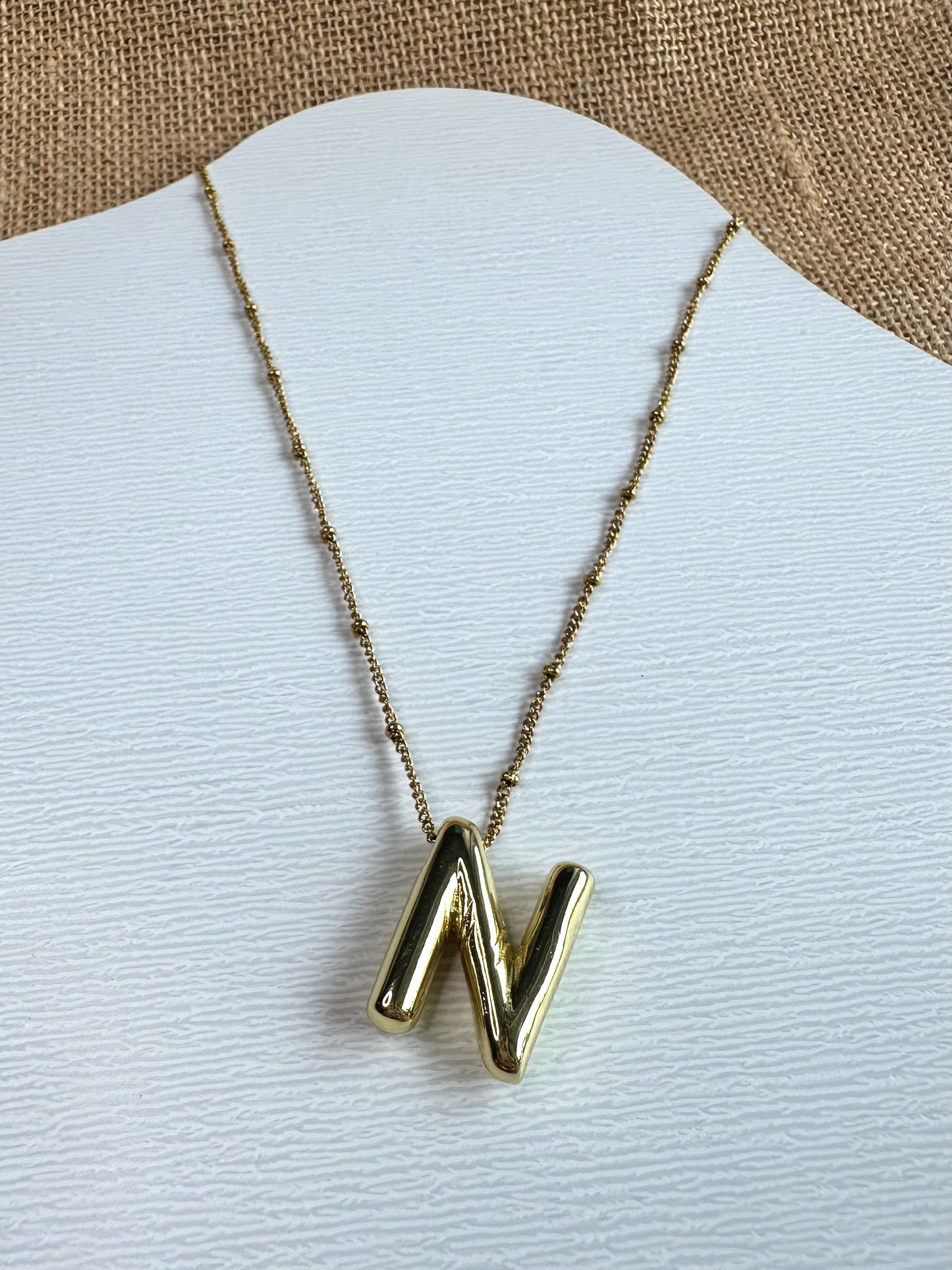 Bubble Initial Necklace
