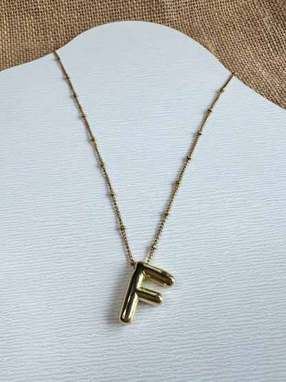 Bubble Initial Necklace