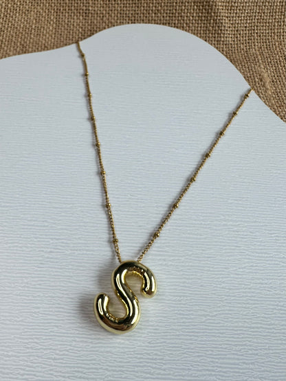 Bubble Initial Necklace