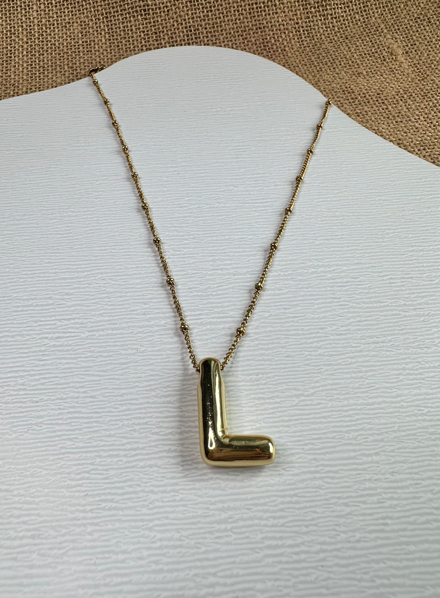 Bubble Initial Necklace